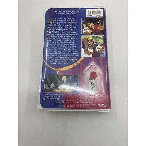 Disney Black Diamond VHS Beauty and the Beast 1992 Rare Classic Film - Picture 4 of 8